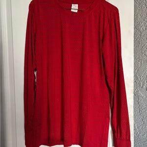 ZYIA Red Chill Long Sleeve Perforated Tee